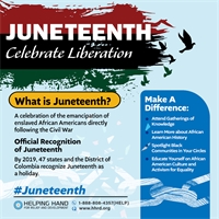 June + 19th = Juneteenth or Freedom Day